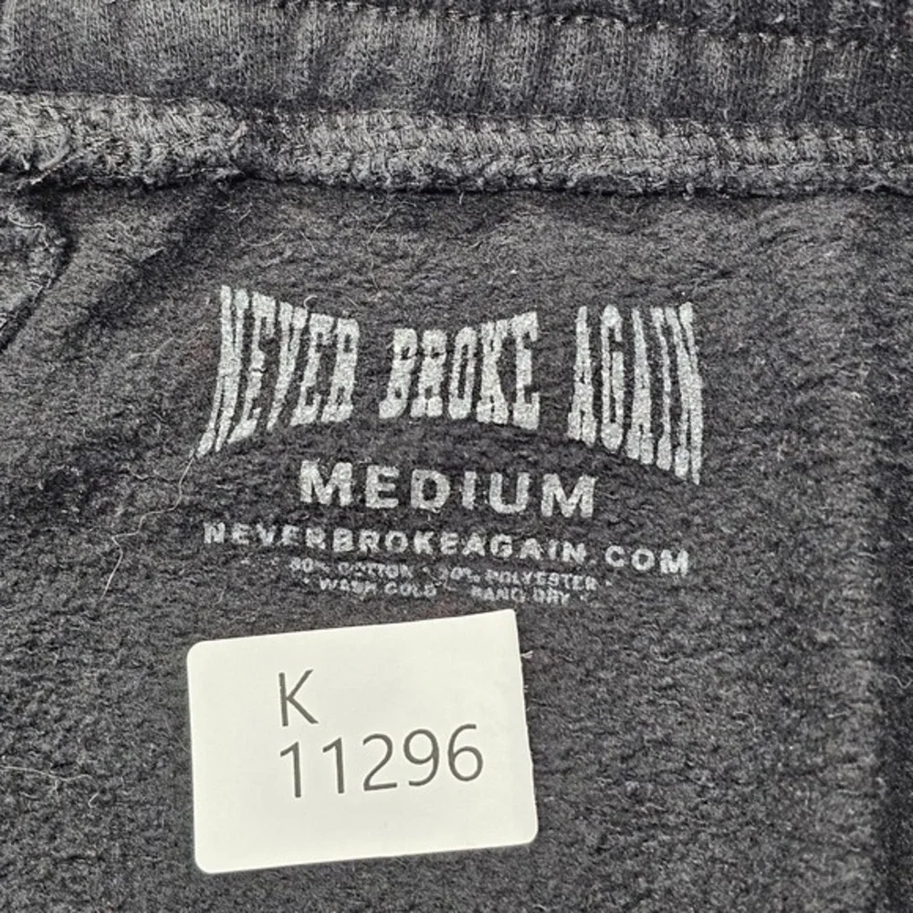 Never‎ Broke Again Men Activewear Shorts Medium Black Sweats Fire Flame Logo